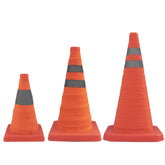 Collapsible Traffic Cones with Flashing Light